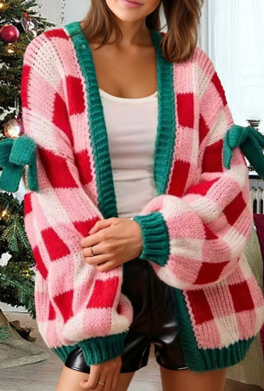 The Candy Cane Cozy Cardigan - (shipping or pick up Dec 1-5)